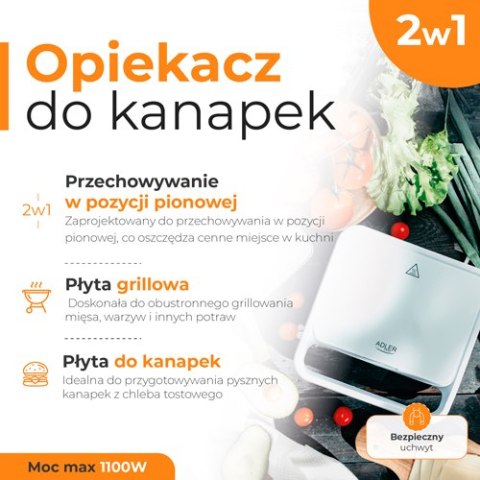 AD 3070 white Opiekacz do kanapek 2 w 1 AD 3070 white Opiekacz do kanapek 2 w 1