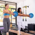 Mini piłka gimnastyczna do pilates rehabilitacyjna 25cm, kolor niebieski , REBEL ACTIVE