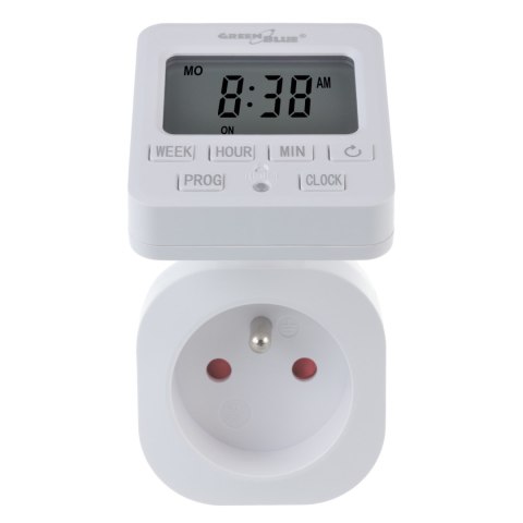 Włącznik czasowy - timer cyfrowy GreenBlue, max. obciążenie 16A, IP20, GB605 E Włącznik czasowy - timer cyfrowy GreenBlue, max. obciążenie 16A, IP20, GB605 E