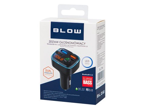 74-177# Transmiter fm blow bluetooth5.3+qc3.0 +pd 30w 74-177# Transmiter fm blow bluetooth5.3+qc3.0 +pd 30w