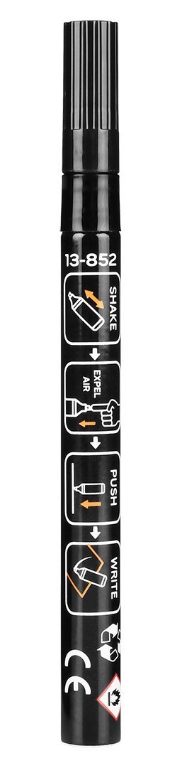 Marker budowlany, czarny, permanentny, wodoodporny, lakierowy, aluminiowy, 4 szt Marker budowlany, czarny, permanentny, wodoodporny, lakierowy, aluminiowy, 4 szt
