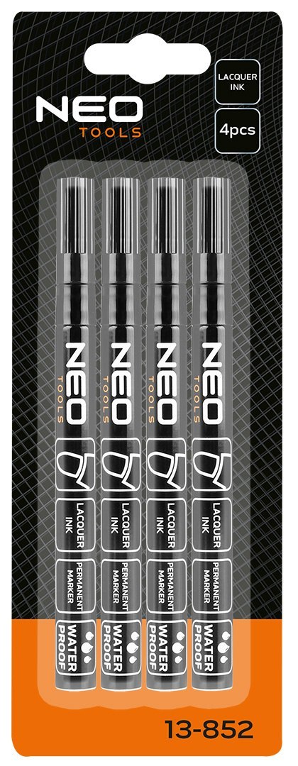 Marker budowlany, czarny, permanentny, wodoodporny, lakierowy, aluminiowy, 4 szt Marker budowlany, czarny, permanentny, wodoodporny, lakierowy, aluminiowy, 4 szt