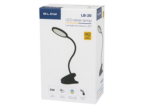 44-165# Lampka biurkowa led lb-20 z klipsem czarna` 44-165# Lampka biurkowa led lb-20 z klipsem czarna`
