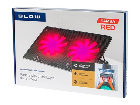66-368# Podstawka chłodząca laptop 2 fan samba red 66-368# Podstawka chłodząca laptop 2 fan samba red