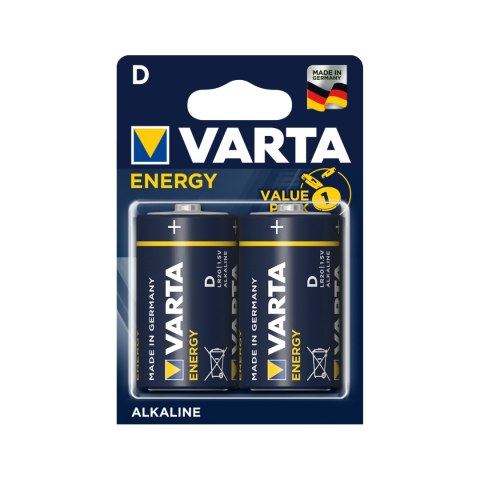 Bateria alkaliczna VARTA LR20 ENERGY 2szt./bl. Bateria alkaliczna VARTA LR20 ENERGY 2szt./bl.