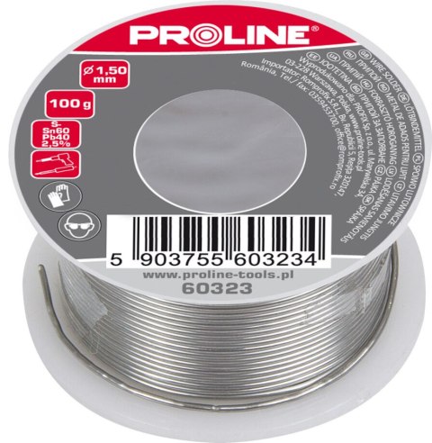 60323 Spoiwo lutownicze do lutowania 1.5mm szpula 100g blister 60323 Spoiwo lutownicze do lutowania 1.5mm szpula 100g blister