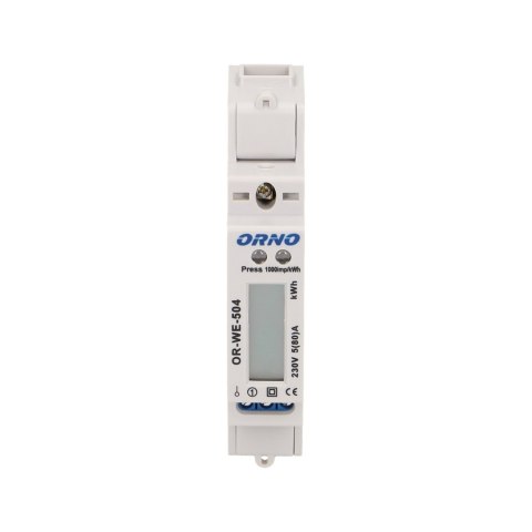 1-fazowy wskaźnik zużycia energii elektrycznej, 80A, port RS-485, 1 moduł, DIN TH-35mm 1-fazowy wskaźnik zużycia energii elektrycznej, 80A, port RS-485, 1 moduł, DIN TH-35mm