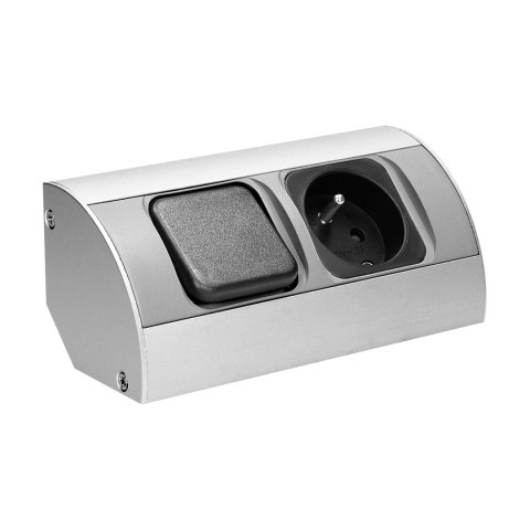 Gniazdo meblowe z wyłącznikiem, 1x2P+Z Gniazdo meblowe z wyłącznikiem, 1x2P+Z