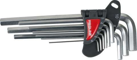 48319 Klucze imbusowe hex wydłużone CrV zestaw 9 części 1.5-10mm, Proline 48319 Klucze imbusowe hex wydłużone CrV zestaw 9 części 1.5-10mm, Proline