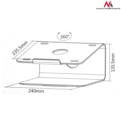 MC-730 45959 Podstawka pod laptopa aluminiowa MC-730 45959 Podstawka pod laptopa aluminiowa