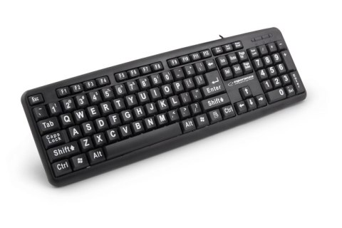 EK129 Klawiatura przewodowa standardowa z dużym nadrukiem USB Florida EK129 Klawiatura przewodowa standardowa z dużym nadrukiem USB Florida