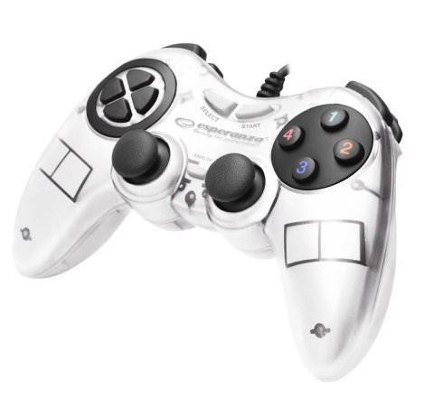 EGG105W Gamepad PC USB Fighter biały Esperanza EGG105W Gamepad PC USB Fighter biały Esperanza