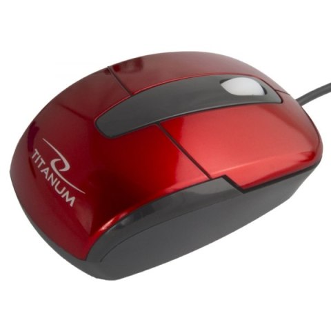 TM108R Mysz przewodowa 3D optyczna USB Barracuda czerwona Titanum TM108R Mysz przewodowa 3D optyczna USB Barracuda czerwona Titanum
