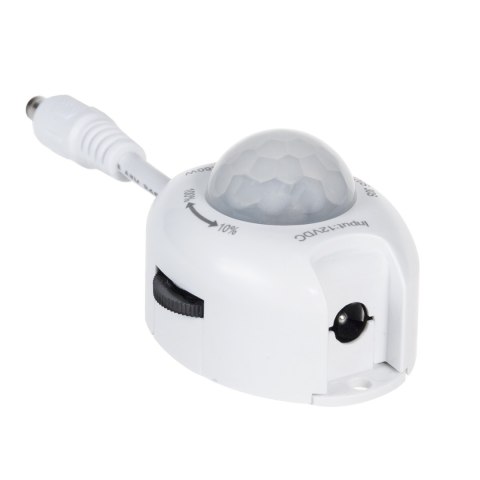 Czujnik ruchu PIR Maclean, na podczerwień, do taśm LEDowych, 12V DC, max. 60W, MCE242 Czujnik ruchu PIR Maclean, na podczerwień, do taśm LEDowych, 12V DC, max. 60W, MCE242