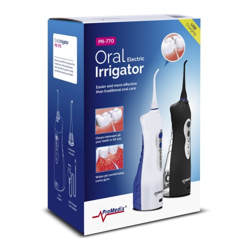Irygator bezprzewodowy Promedix, dentystyczny, stomatologiczny do zębów, zapasowe końcówki, kolor biały, PR-770 W Irygator bezprzewodowy Promedix, dentystyczny, stomatologiczny do zębów, zapasowe końcówki, kolor biały, PR-770 W