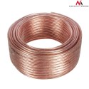 Kabel przewód głośnikowy transparent PVC Maclean, 2*1.5mm2 / 48*0.20 CCA 3,5*7,0mm, 25m, MCTV-510
