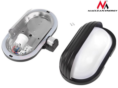 Oprawa ścienna Maclean, z czujnikiem PIR, max. 60W, 180°, MCE33B Oprawa ścienna Maclean, z czujnikiem PIR, max. 60W, 180°, MCE33B
