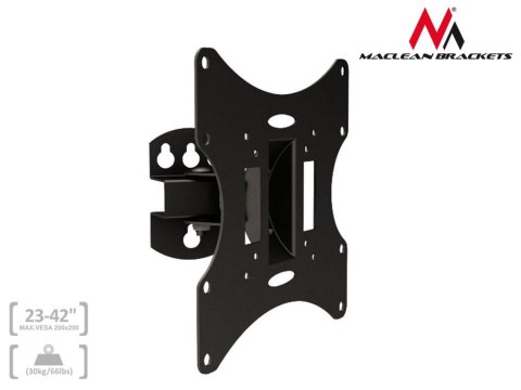 Uchwyt do telewizora lub monitora Maclean, uniwersalny, max VESA 200x200, 23-50", 30kg, czarny, MC-501A B Uchwyt do telewizora lub monitora Maclean, uniwersalny, max VESA 200x200, 23-50", 30kg, czarny, MC-501A B