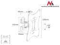 Uchwyt do telewizora lub monitora Maclean, uniwersalny, max VESA 200x200, 23-50" 30kg, srebrny, MC-501A S