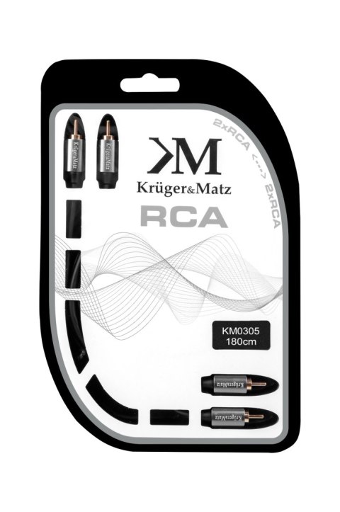 Kabel 2RCA-2RCA 1.8m Kruger&Matz Kabel 2RCA-2RCA 1.8m Kruger&Matz