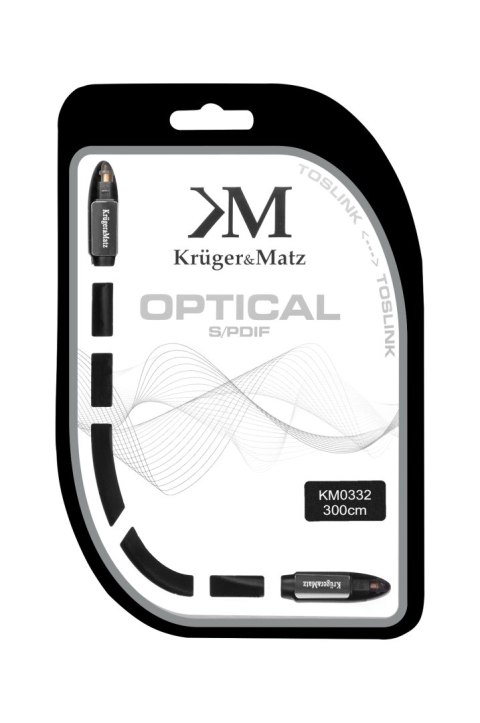 Kabel optyczny toslink-toslink 3.0m Kruger&Matz Kabel optyczny toslink-toslink 3.0m Kruger&Matz