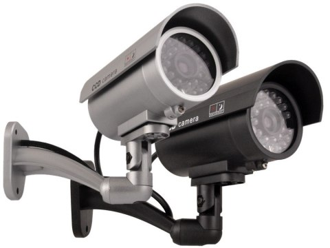 Atrapa kamery tubowej, diody IR LED, srebrna, IR9000S Atrapa kamery tubowej, diody IR LED, srebrna, IR9000S