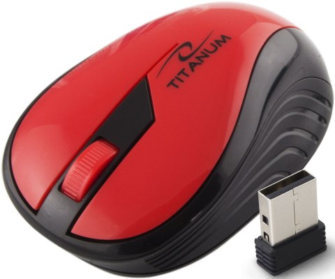 TM114R Titanum mysz bezprz. 2.4ghz 3d opt. usb rainbow czerwona TM114R Titanum mysz bezprz. 2.4ghz 3d opt. usb rainbow czerwona