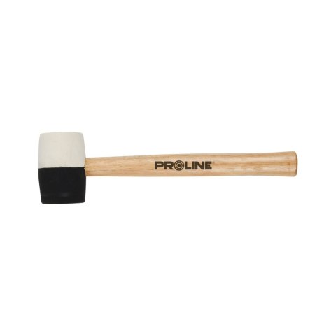 Młotek gumowy czarno-biały 230g drewniany trzonek proline Młotek gumowy czarno-biały 230g drewniany trzonek proline