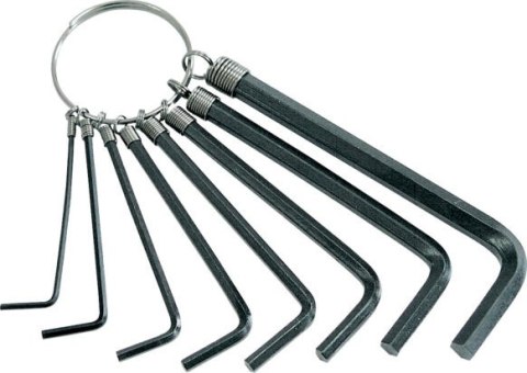 Klucze imbusowe (2-14mm) kpl. 12 szt. na kółku, w etui Klucze imbusowe (2-14mm) kpl. 12 szt. na kółku, w etui