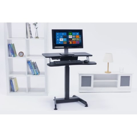 Biurko elektryczne Maclean, regulacja wys., stolik, stacja robocza, do pracy stojąco siedzącej, max wys 122cm, max 37 kg, MC-835 Biurko elektryczne Maclean, regulacja wys., stolik, stacja robocza, do pracy stojąco siedzącej, max wys 122cm, max 37 kg, MC-835