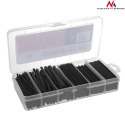 Zestaw koszulek termokurczliwych Maclean, 2mm - 56szt, 4mm - 28 szt, 6mm - 14szt, 8mm - 35szt, 10mm - 35szt, 12mm - 28szt, 196s