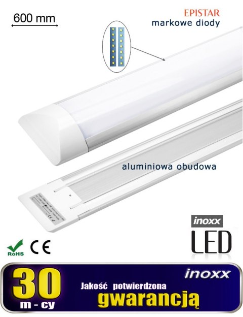 Lampa liniowa natynkowa panel led slim 60cm 18w 3000k ciepła Lampa liniowa natynkowa panel led slim 60cm 18w 3000k ciepła