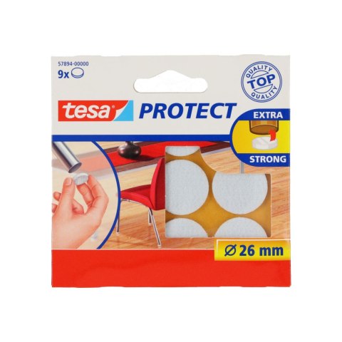 Podkładki filcowe fi=26mm, białe, 9szt. Podkładki filcowe fi=26mm, białe, 9szt.