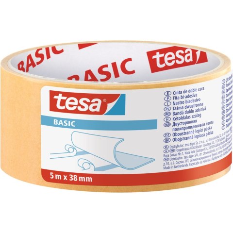 Taśma dwustronna basic 5m:38mm Taśma dwustronna basic 5m:38mm