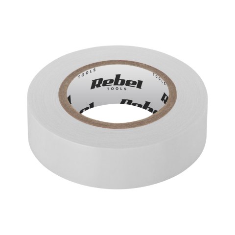 Taśma izolacyjna klejąca REBEL (0,13 mm x 19 mm x 10 yd) biała Taśma izolacyjna klejąca REBEL (0,13 mm x 19 mm x 10 yd) biała