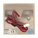 LEPUS LED 1,2W, oprawa schodowa natynkowa, 12V DC, 100lm, 6000K, satyna