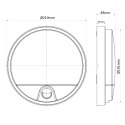 Lampa LED z czujnikiem ruchu Maclean , czujnik PIR, kolor biały, 15W, IP54, 1100lm,barwa neutralna, MCE291 W