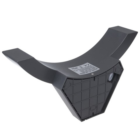 Lampa LED z czujnikiem ruchu Maclean, czujnik ruchu na podczerwień, kolor szary, 10W, IP54, 800lm, MCE290 GR Lampa LED z czujnikiem ruchu Maclean, czujnik ruchu na podczerwień, kolor szary, 10W, IP54, 800lm, MCE290 GR