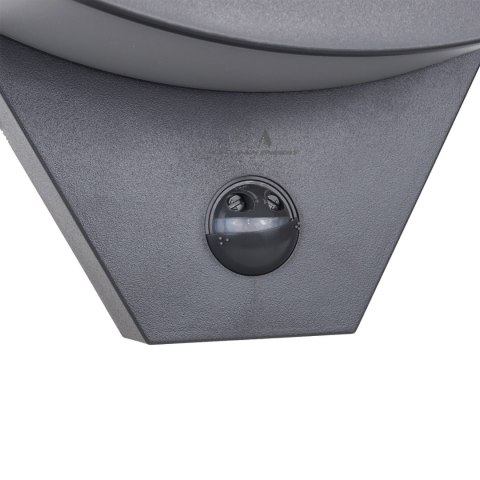 Lampa LED z czujnikiem ruchu Maclean, czujnik ruchu na podczerwień, kolor szary, 10W, IP54, 800lm, MCE290 GR Lampa LED z czujnikiem ruchu Maclean, czujnik ruchu na podczerwień, kolor szary, 10W, IP54, 800lm, MCE290 GR