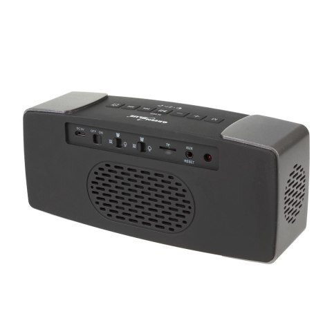 Radiobudzik bluetooth GreenBlue, FM, aux-in, 6W, temperatura, alarm, zegar, akumulator 2200mAh, GB200 Radiobudzik bluetooth GreenBlue, FM, aux-in, 6W, temperatura, alarm, zegar, akumulator 2200mAh, GB200