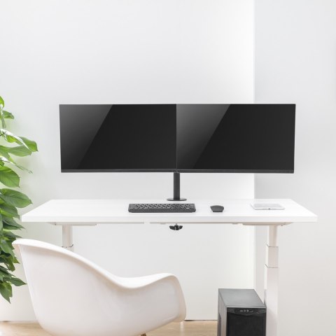 Uchwyt biurkowy na 2 monitory LCD Maclean, 17-32", 2x 8kg, MC-884 Uchwyt biurkowy na 2 monitory LCD Maclean, 17-32", 2x 8kg, MC-884
