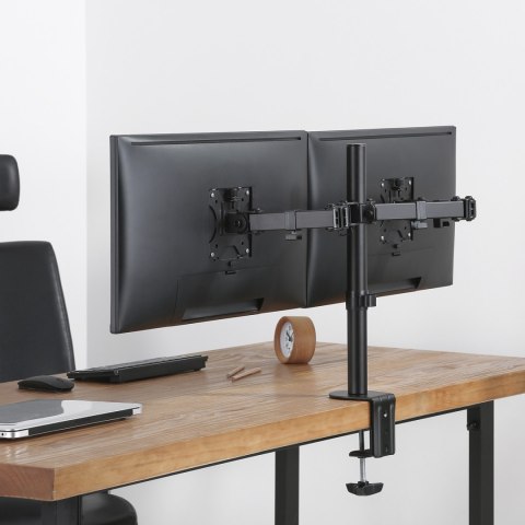 Uchwyt biurkowy na 2 monitory LCD Maclean, 17-32", 2x 8kg, MC-884 Uchwyt biurkowy na 2 monitory LCD Maclean, 17-32", 2x 8kg, MC-884