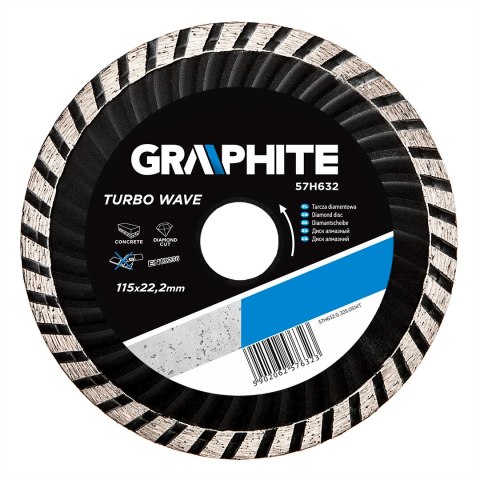 Tarcza diamentowa 115 x 22.2 mm, turbo wave Tarcza diamentowa 115 x 22.2 mm, turbo wave