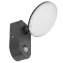 Lampa LED z czujnikiem PIR Maclean, ścienna, z czujnikiem PIR, PC+ALU, 15W, 1100lm, IP65, Neutral White 4000K, szara, MCE367