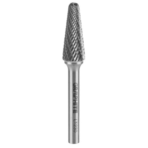 Frez do metalu HM, typ L (stożkowy), 12 x 30 mm, trzpień 6 x 45 mm Frez do metalu HM, typ L (stożkowy), 12 x 30 mm, trzpień 6 x 45 mm