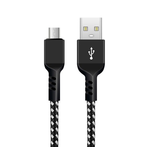 Kabel micro USB Maclean, Wspierający Fast Charge 2.4A, Przesył danych, 5V/2.4A, Czarny, Dł. 2m, MCE483 Kabel micro USB Maclean, Wspierający Fast Charge 2.4A, Przesył danych, 5V/2.4A, Czarny, Dł. 2m, MCE483