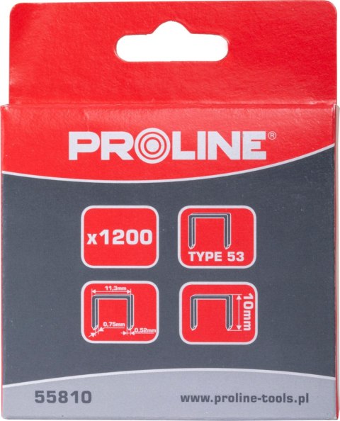 Zszywki typ a/53, 10mm, 11,3*0,75mm, 1200 szt, proline Zszywki typ a/53, 10mm, 11,3*0,75mm, 1200 szt, proline