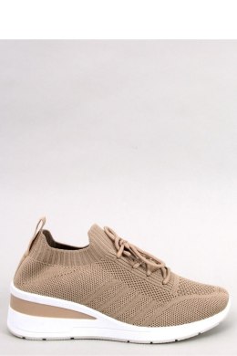 Buty sportowe na koturnie LEAKES KHAKI - Inello Inello