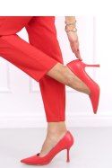 Szpilki damskie licowe AURORA RED - Inello Inello