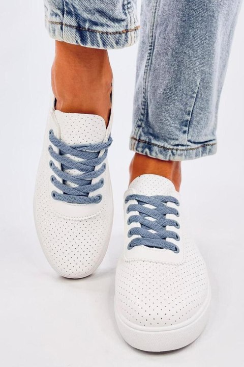 Tenisówki damskie ażurowe COSTIER LIGHT BLUE - Inello Inello Tenisówki damskie ażurowe COSTIER LIGHT BLUE - Inello Inello